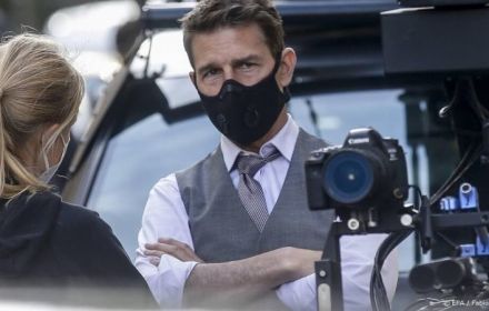 Tom Cruise op de set